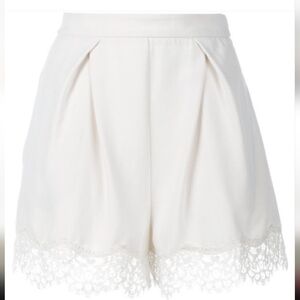 Zimmermann White High Waist Shorts